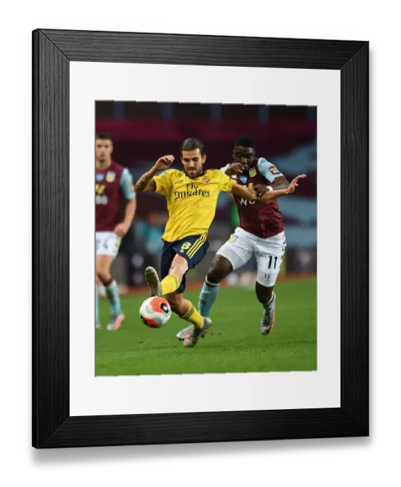 Framed Print : Ceballos vs Nakamba: A Premier League Battle at Villa Park Framed Print : Ceballos vs Nakamba: A Premier League Battle at Villa Park