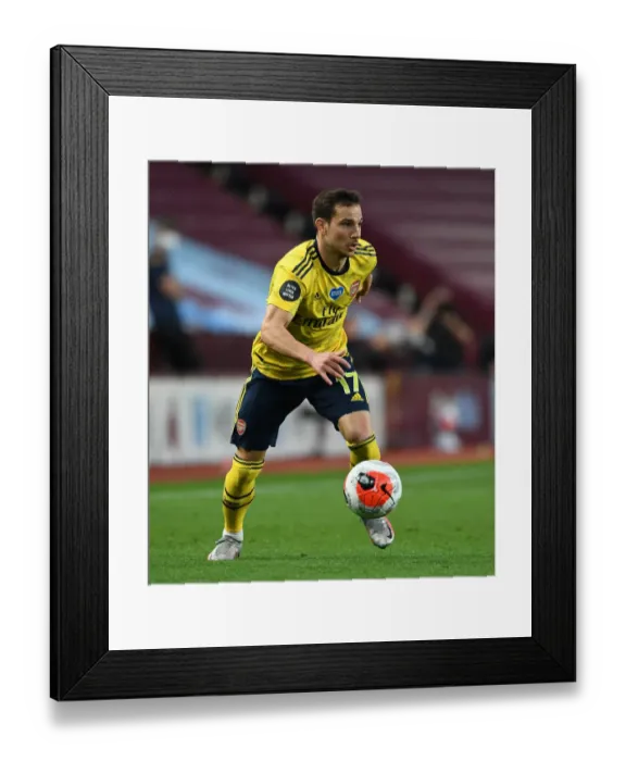 Framed Print : Arsenal's Cedric Faces Off in Intense Premier League Showdown Against Aston Villa