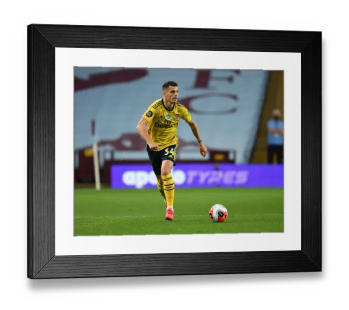Framed Print : Granit Xhaka: In Action Against Aston Villa, Premier League 2019-2020 Framed Print : Granit Xhaka: In Action Against Aston Villa, Premier League 2019-2020