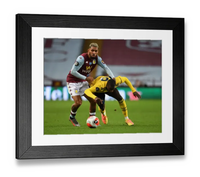 Framed Print : Pepe Foul: Nicolas Pepe Fouled by Douglas Luiz - Aston Villa vs. Arsenal, Premier League 2019-2020 Framed Print : Pepe Foul: Nicolas Pepe Fouled by Douglas Luiz - Aston Villa vs. Arsenal, Premier League 2019-2020