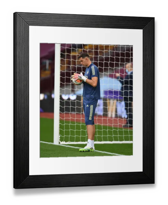 Framed Print : Emiliano Martinez: Arsenal's Ready-to-Go Shot-Stopper Ahead of Aston Villa Clash (Aston Villa vs Arsenal, Premier League 2019-2020) Framed Print : Emiliano Martinez: Arsenal's Ready-to-Go Shot-Stopper Ahead of Aston Villa Clash (Aston Villa vs Arsenal, Premier League 2019-2020)