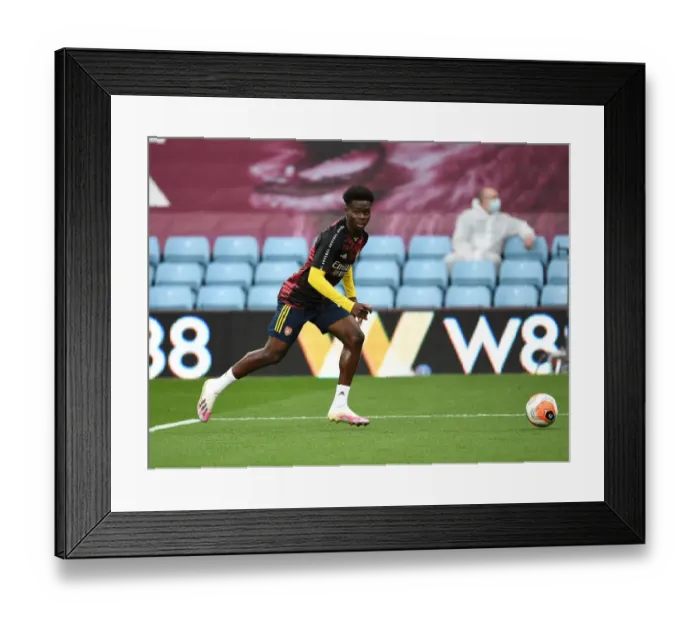 Framed Print : Bukayo Saka Gears Up: Aston Villa vs. Arsenal FC, Premier League 2019-2020 Framed Print : Bukayo Saka Gears Up: Aston Villa vs. Arsenal FC, Premier League 2019-2020