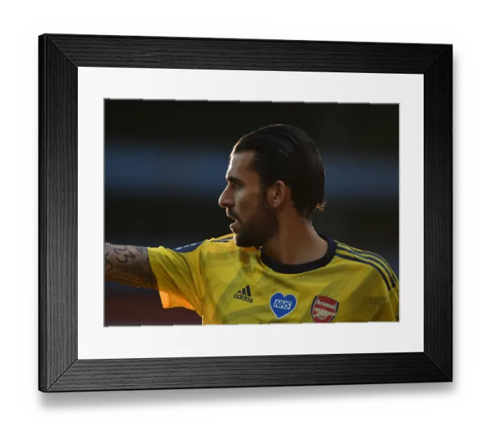Framed Print : Dani Ceballos in Action: Aston Villa vs. Arsenal, Premier League 2019-2020