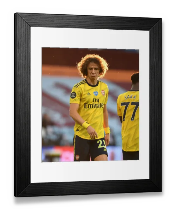Framed Print : David Luiz in Action: Aston Villa vs. Arsenal, Premier League 2019-2020 Framed Print : David Luiz in Action: Aston Villa vs. Arsenal, Premier League 2019-2020