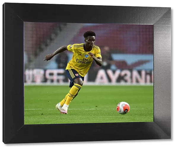 Bukayo Saka: In Action Against Aston Villa, Premier League 2019-2020