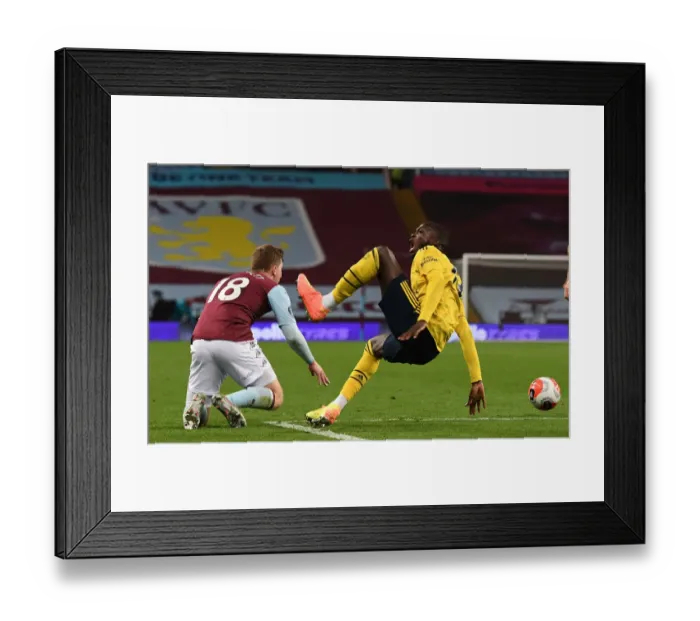 Framed Print : Pepe Foul: Aston Villa vs. Arsenal, Premier League 2019-2020