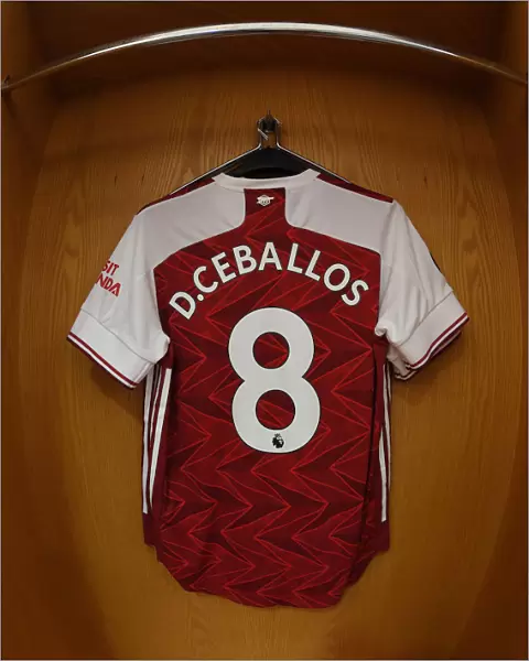 Arsenal FC: Dani Ceballos Hanging Shirt in Emirates Stadium Changing Room (Arsenal v Watford, 2019-20)