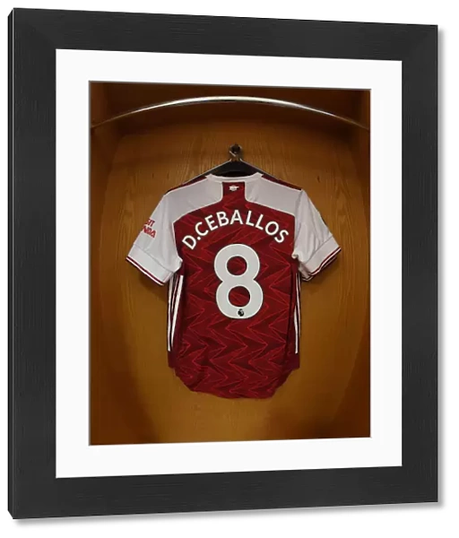Arsenal FC: Dani Ceballos Hanging Shirt in Emirates Stadium Changing Room (Arsenal v Watford, 2019-20)