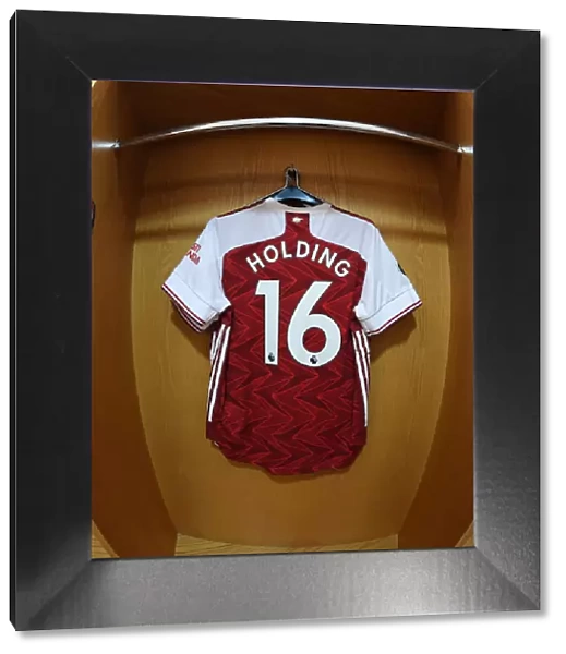 Arsenal FC: Rob Holding's Jersey Hangs in Emirates Stadium Changing Room Ahead of Arsenal v Watford Match