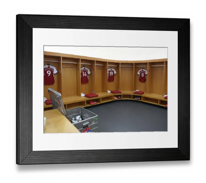 Framed Print : Arsenal FC: United in the Huddle - Pre-Match Moment, Emirates Stadium (Arsenal vs. Watford, Premier League 2019-20)