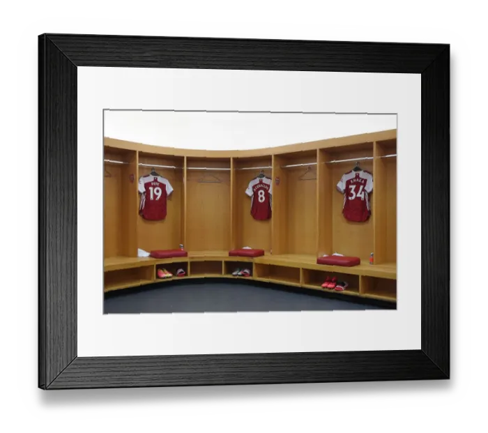 Framed Print : Arsenal FC: United in Pre-Battle Huddle - Arsenal vs Watford, Premier League 2019-20, Emirates Stadium