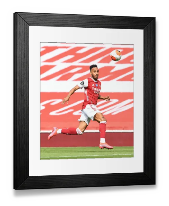 Framed Print : Arsenal's Aubameyang Shines: Arsenal vs. Watford (2019-20)