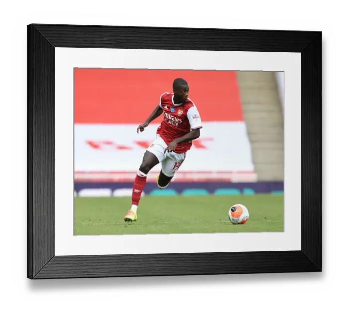 Framed Print : Arsenal's Nicolas Pepe Shines: Arsenal Overpower Watford (2019-20)