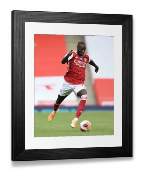 Framed Print : Arsenal's Nicolas Pepe Shines: Arsenal FC's Victory Against Watford FC (2019-2020)