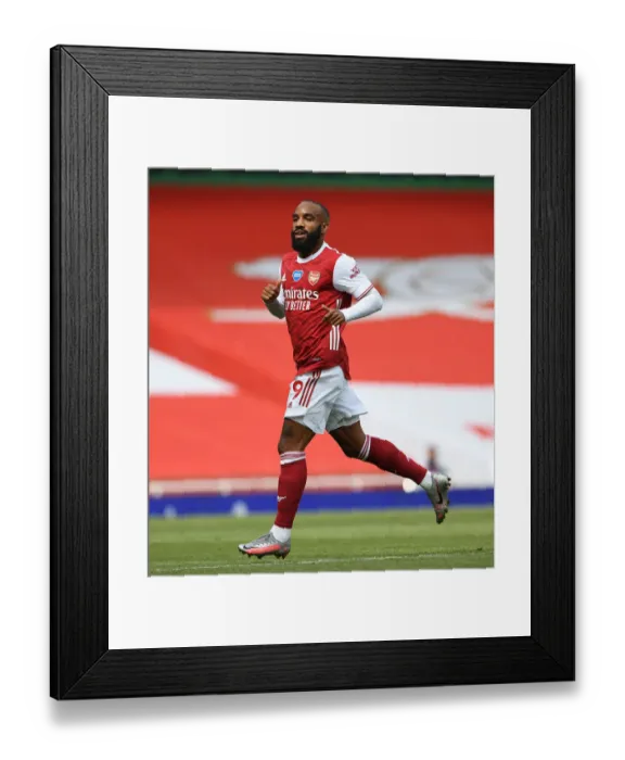 Framed Print : Arsenal's Alex Lacazette in Action Against Watford in 2019-20 Premier League