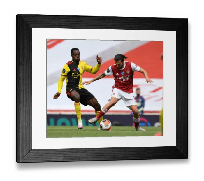 Framed Print : Clash at Emirates: Arsenal vs. Watford - July 2020 Framed Print : Clash at Emirates: Arsenal vs. Watford - July 2020