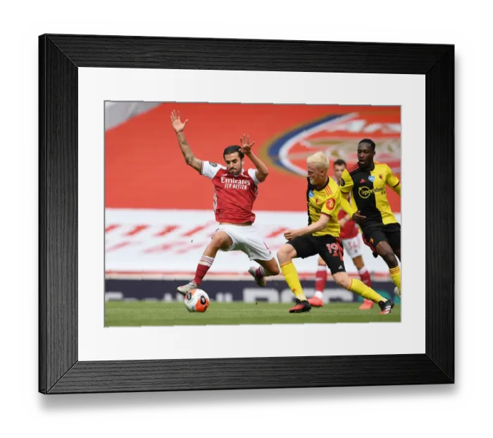 Framed Print : Arsenal vs. Watford: Intense Clash in Premier League Match