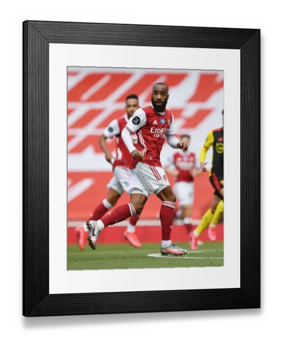 Framed Print : Arsenal's Alex Lacazette in Action: Arsenal vs. Watford, Premier League 2019-2020 Framed Print : Arsenal's Alex Lacazette in Action: Arsenal vs. Watford, Premier League 2019-2020