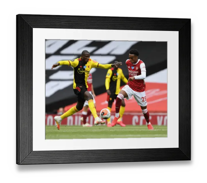 Framed Print : Arsenal vs. Watford: Intense Clash at Emirates Stadium