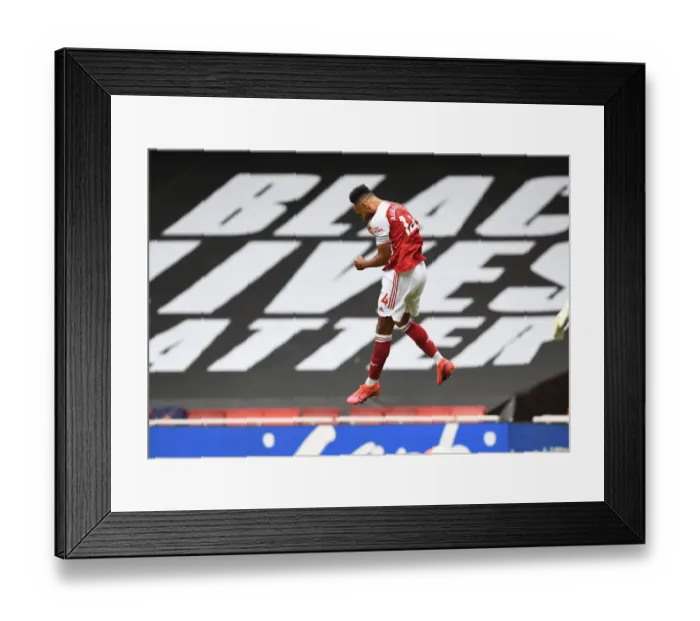 Framed Print : Arsenal's Aubameyang Scores Hat-trick: Arsenal FC Triumphs Over Watford (2019-20)