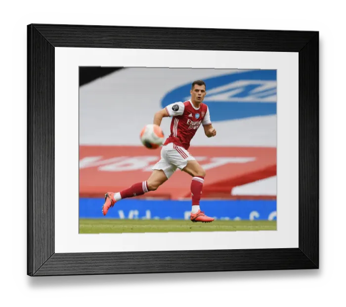 Framed Print : Granit Xhaka: Arsenal's Midfield Maestro in Action against Watford, Premier League 2019-2020 Framed Print : Granit Xhaka: Arsenal's Midfield Maestro in Action against Watford, Premier League 2019-2020