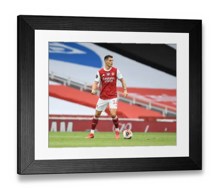 Framed Print : Granit Xhaka: Arsenal's Midfield Mastermind in Action against Watford, Premier League 2019-20 Framed Print : Granit Xhaka: Arsenal's Midfield Mastermind in Action against Watford, Premier League 2019-20