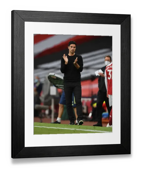 Framed Print : Mikel Arteta Leads Arsenal in Premier League Clash Against Watford (2019-20)