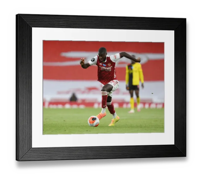 Framed Print : Arsenal's Nicolas Pepe Stars: Arsenal Thrash Watford (2019-20)
