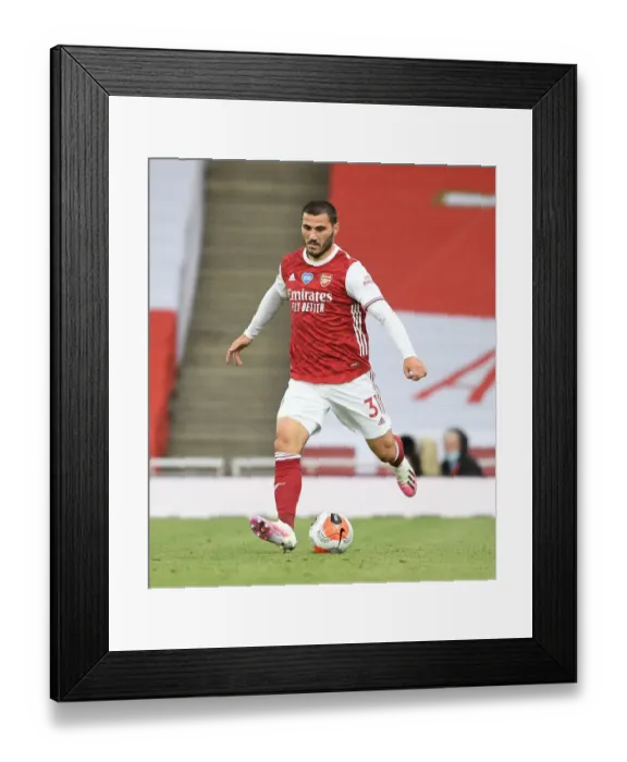 Framed Print : Arsenal's Sead Kolasinac in Action: Arsenal vs. Watford, Premier League 2019-2020