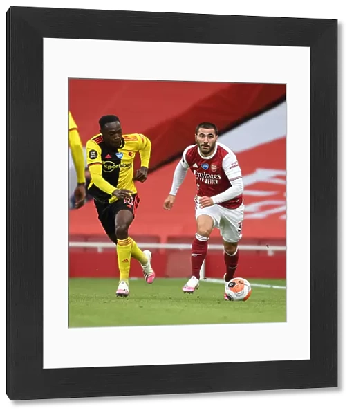 Arsenal's Sead Kolasinac Outmuscles Danny Welbeck in Arsenal v Watford Clash (2019-20)