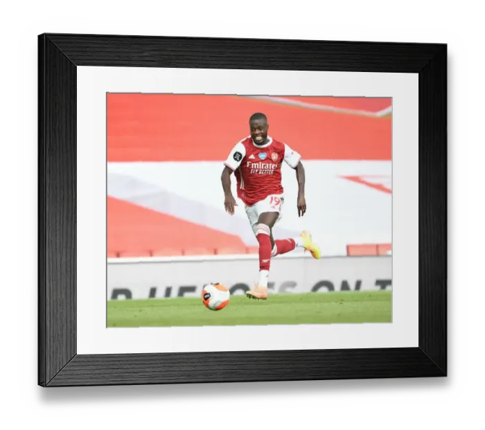 Framed Print : Arsenal's Nicolas Pepe Stars: Arsenal Dominate Watford (2019-20)