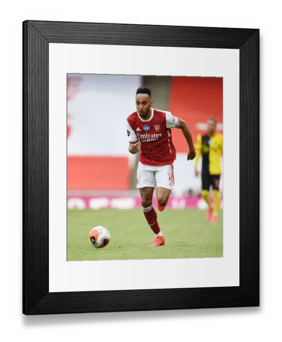 Framed Print : Arsenal's Aubameyang Stars: 2019-20 Premier League Showdown vs. Watford Framed Print : Arsenal's Aubameyang Stars: 2019-20 Premier League Showdown vs. Watford