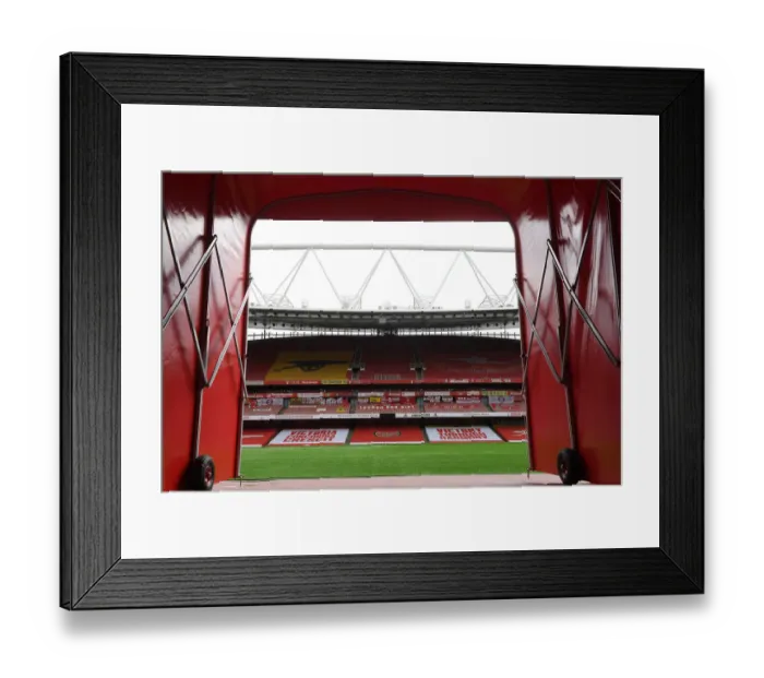 Framed Print : Arsenal FC vs. Watford FC: Pre-Match Tunnel View at Emirates Stadium