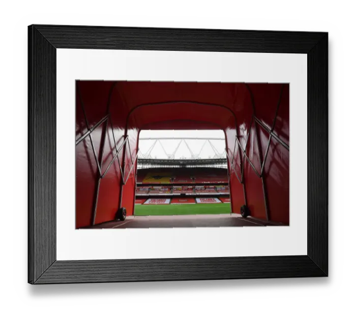 Framed Print : Arsenal FC vs. Watford FC: Tunnel View, Emirates Stadium - Premier League 2019-2020