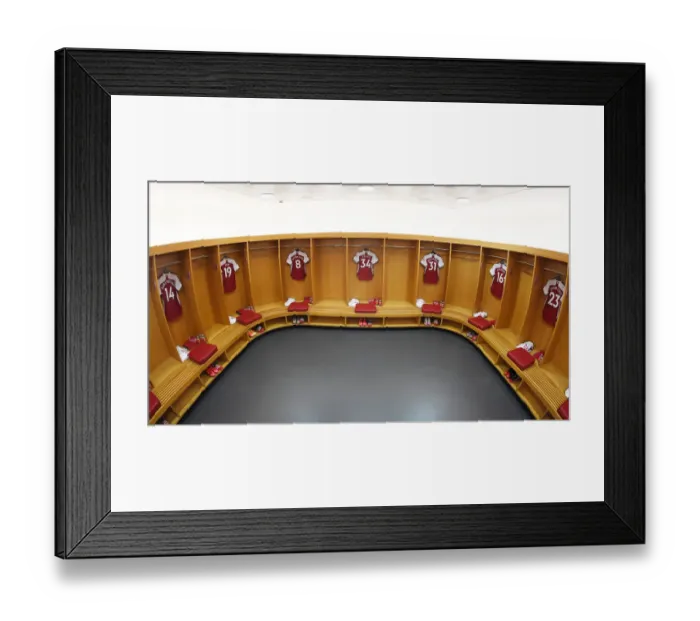 Framed Print : Arsenal FC: United in the Huddle - Pre-Match Moment, Emirates Stadium (Arsenal vs. Watford, Premier League 2019-20)