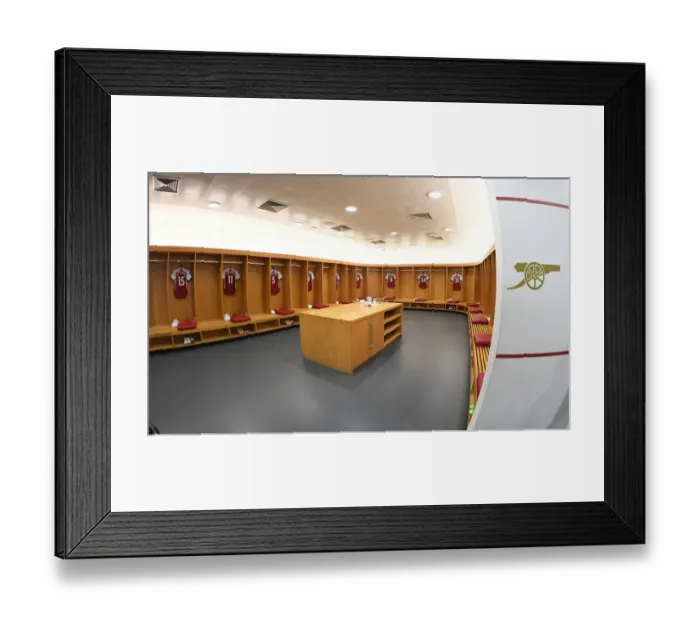 Framed Print : Arsenal FC: Unity in the Dressing Room Before the Arsenal vs Watford Match (2019-2020)