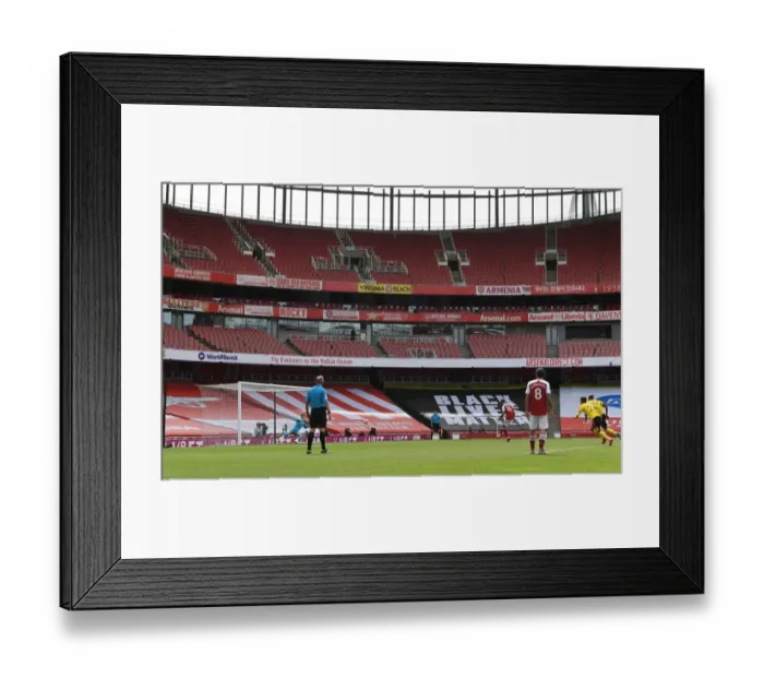 Framed Print : Arsenal's Aubameyang Scores First Goal of 2019-20 Season Against Watford