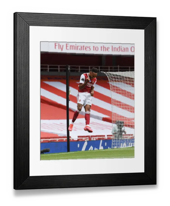 Framed Print : Arsenal's Aubameyang Scores Brace: Arsenal's Triumph over Watford (2019-20) Framed Print : Arsenal's Aubameyang Scores Brace: Arsenal's Triumph over Watford (2019-20)