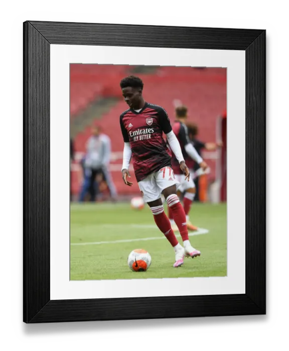 Framed Print : Arsenal's Bukayo Saka Ready for Action Against Watford (Arsenal v Watford 2019-20) Framed Print : Arsenal's Bukayo Saka Ready for Action Against Watford (Arsenal v Watford 2019-20)