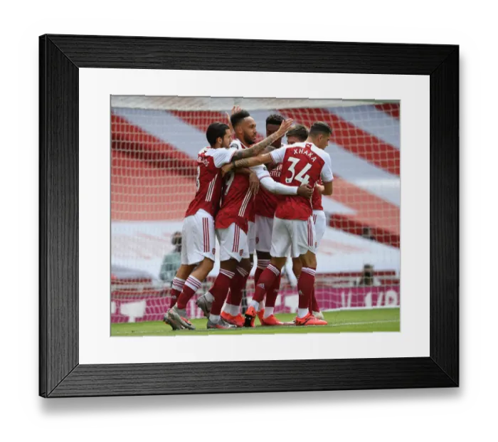 Framed Print : Aubameyang Scores First Goal: Arsenal Kicks Off 2019-20 Season with 1-0 Win over Watford