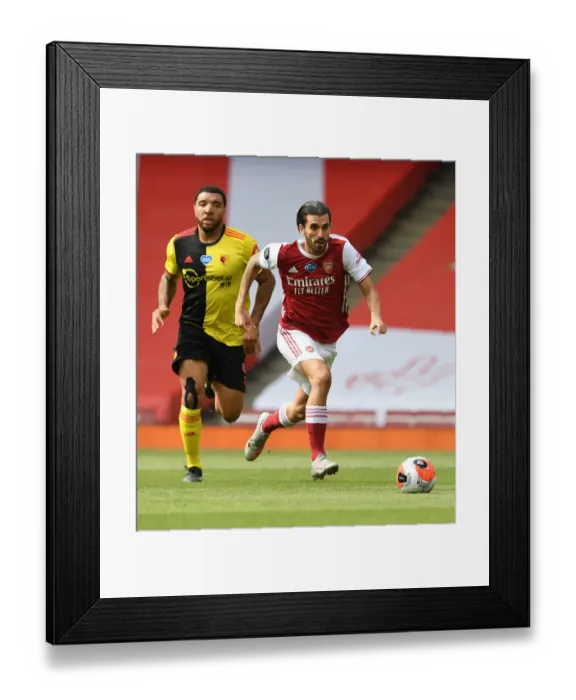 Framed Print : Arsenal vs. Watford: Dani Ceballos Clashes with Troy Deeney in Premier League Showdown (2019-20)