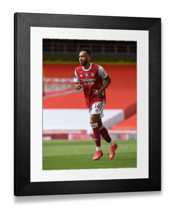 Framed Print : Arsenal's Aubameyang Scores the Winner: Arsenal's Triumph over Watford (2019-20)