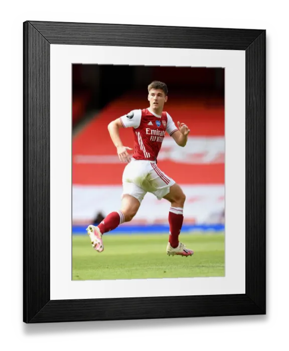Framed Print : Arsenal's Kieran Tierney in Action: Arsenal vs. Watford (2019-20 Premier League)