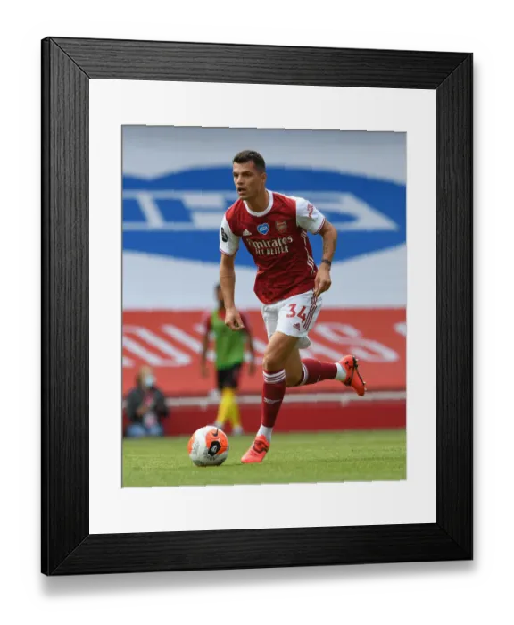 Framed Print : Granit Xhaka in Action: Arsenal vs. Watford, 2019-20 Premier League Framed Print : Granit Xhaka in Action: Arsenal vs. Watford, 2019-20 Premier League