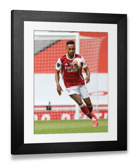 Framed Print : Arsenal's Aubameyang Scores Brilliant Goals in Arsenal's Victory over Watford (2019-20 Premier League)