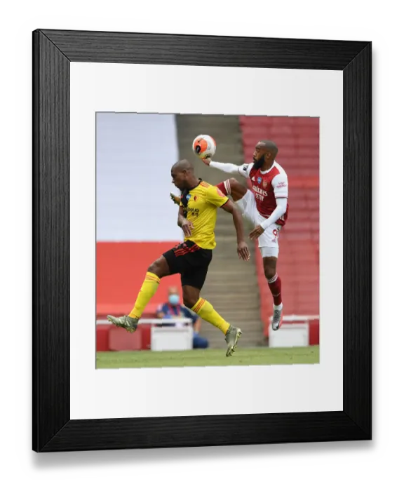 Framed Print : Arsenal vs. Watford: Lacazette Faces Off Against Kabasele in Premier League Clash Framed Print : Arsenal vs. Watford: Lacazette Faces Off Against Kabasele in Premier League Clash