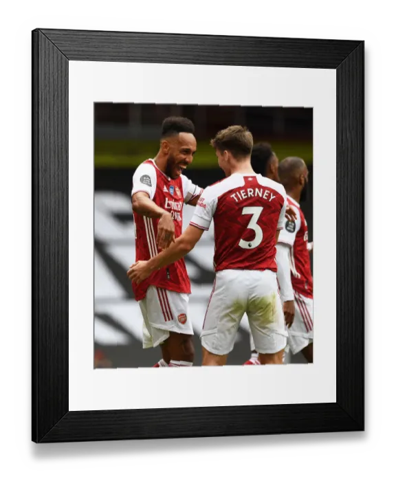 Framed Print : Arsenal's Aubameyang Scores Brace: 3-0 Victory Over Watford (Premier League, 2019-20) Framed Print : Arsenal's Aubameyang Scores Brace: 3-0 Victory Over Watford (Premier League, 2019-20)