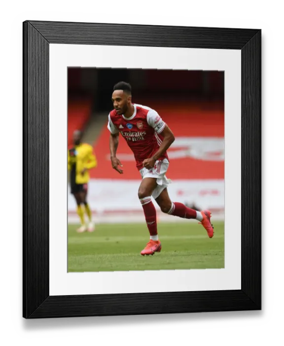 Framed Print : Arsenal's Aubameyang Shines in Arsenal FC vs. Watford FC Premier League Clash (2019-20) Framed Print : Arsenal's Aubameyang Shines in Arsenal FC vs. Watford FC Premier League Clash (2019-20)