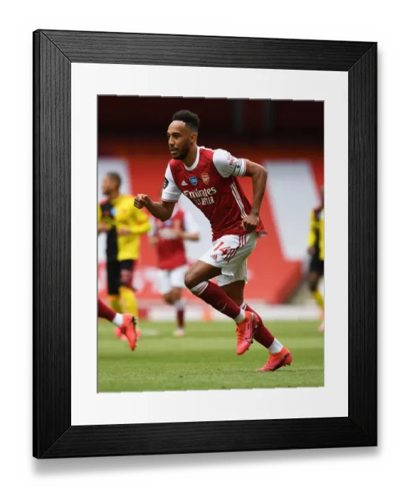 Framed Print : Arsenal's Aubameyang Scores the Difference in Thrilling Arsenal vs. Watford Clash (2019-20 Premier League) Framed Print : Arsenal's Aubameyang Scores the Difference in Thrilling Arsenal vs. Watford Clash (2019-20 Premier League)