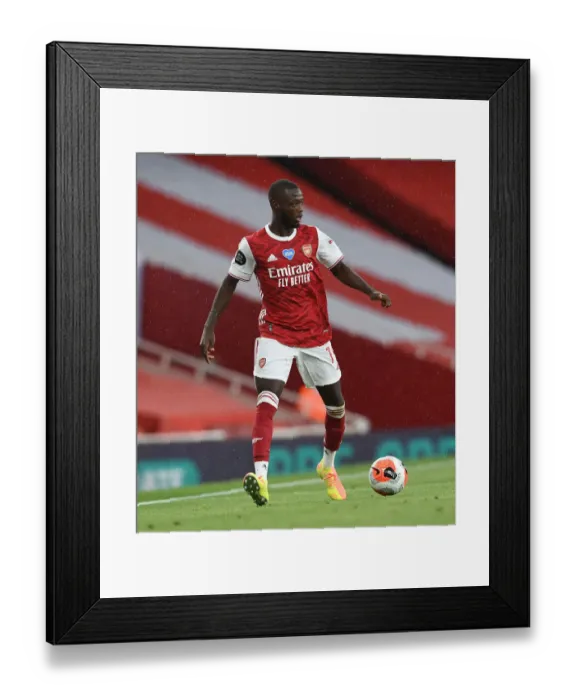 Framed Print : Arsenal's Nicolas Pepe Stars: Crushing Watford (2019-20)